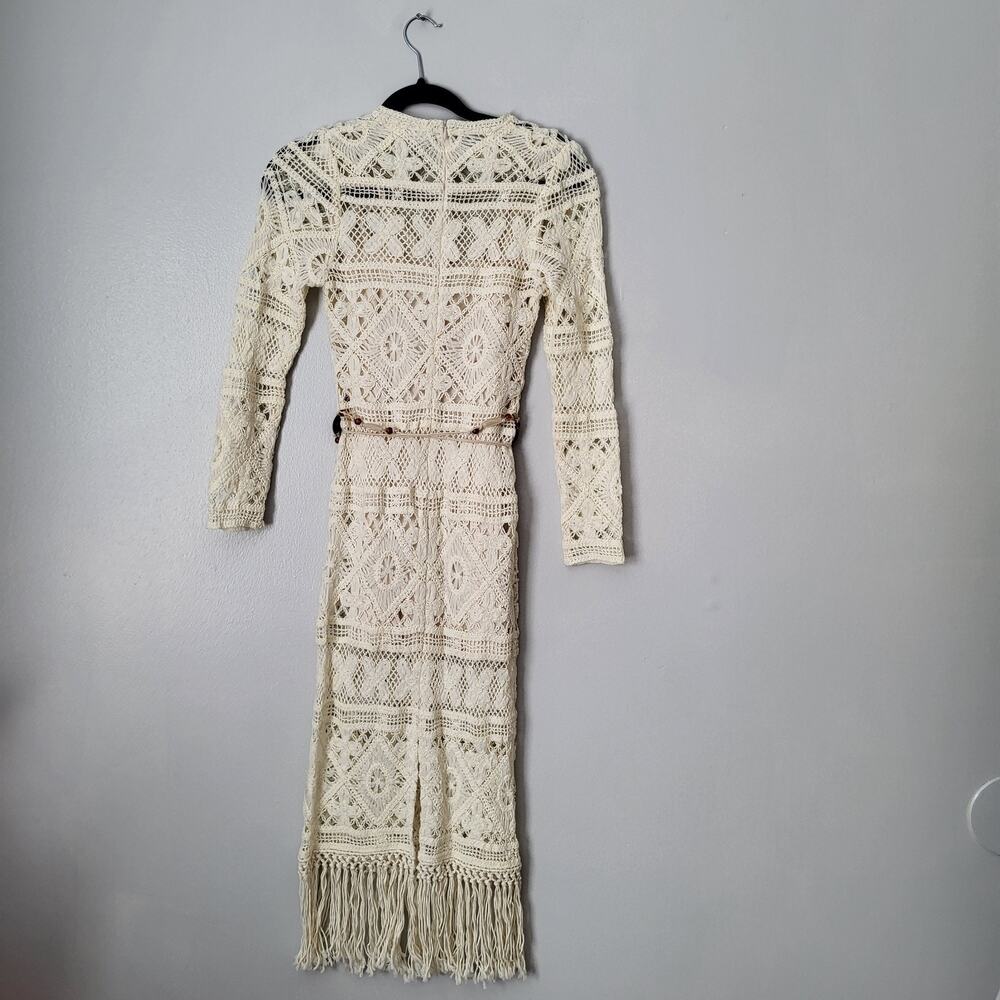$1000 Zimmermann Cira Ribbon Lace Midi Dress Ivory US Sz 4 P Small Resort - Picture 16 of 16